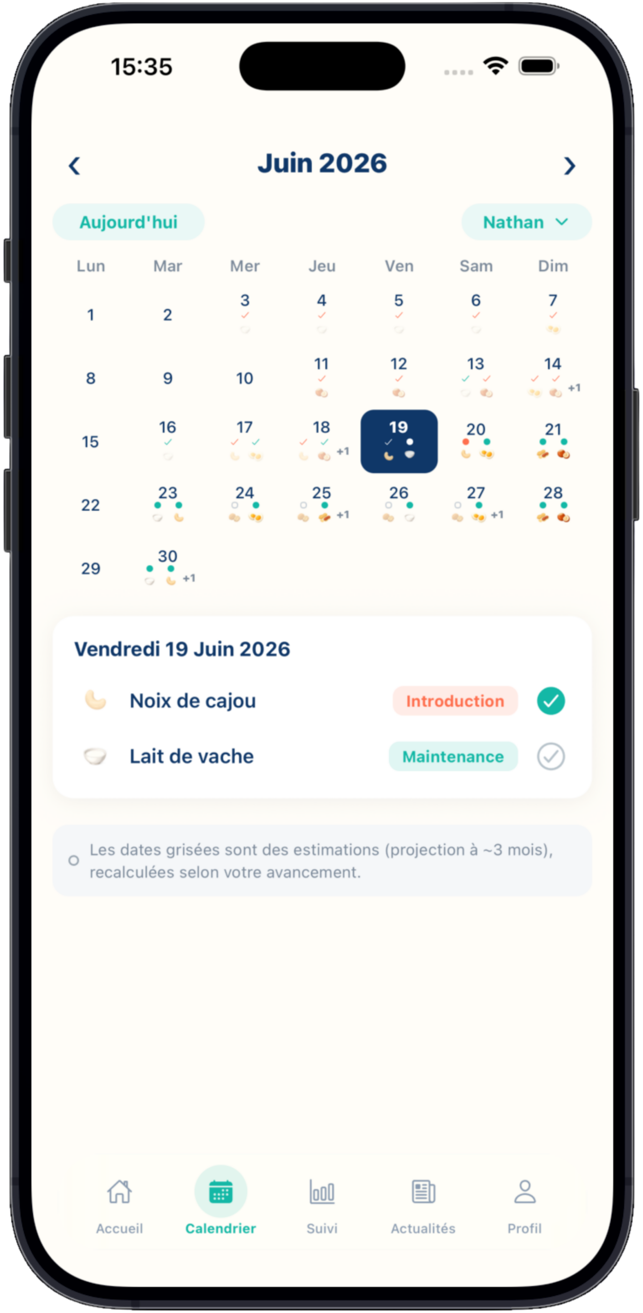 1- Calendrier intelligent