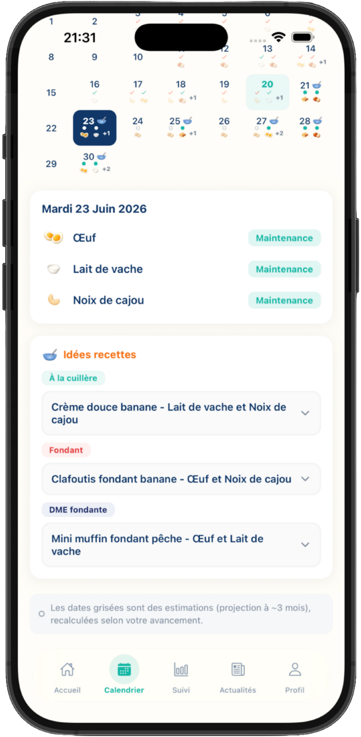 5- Recettes